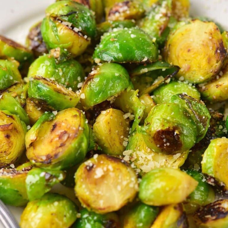 Air Fryer Brussels Sprouts {Crispy!}