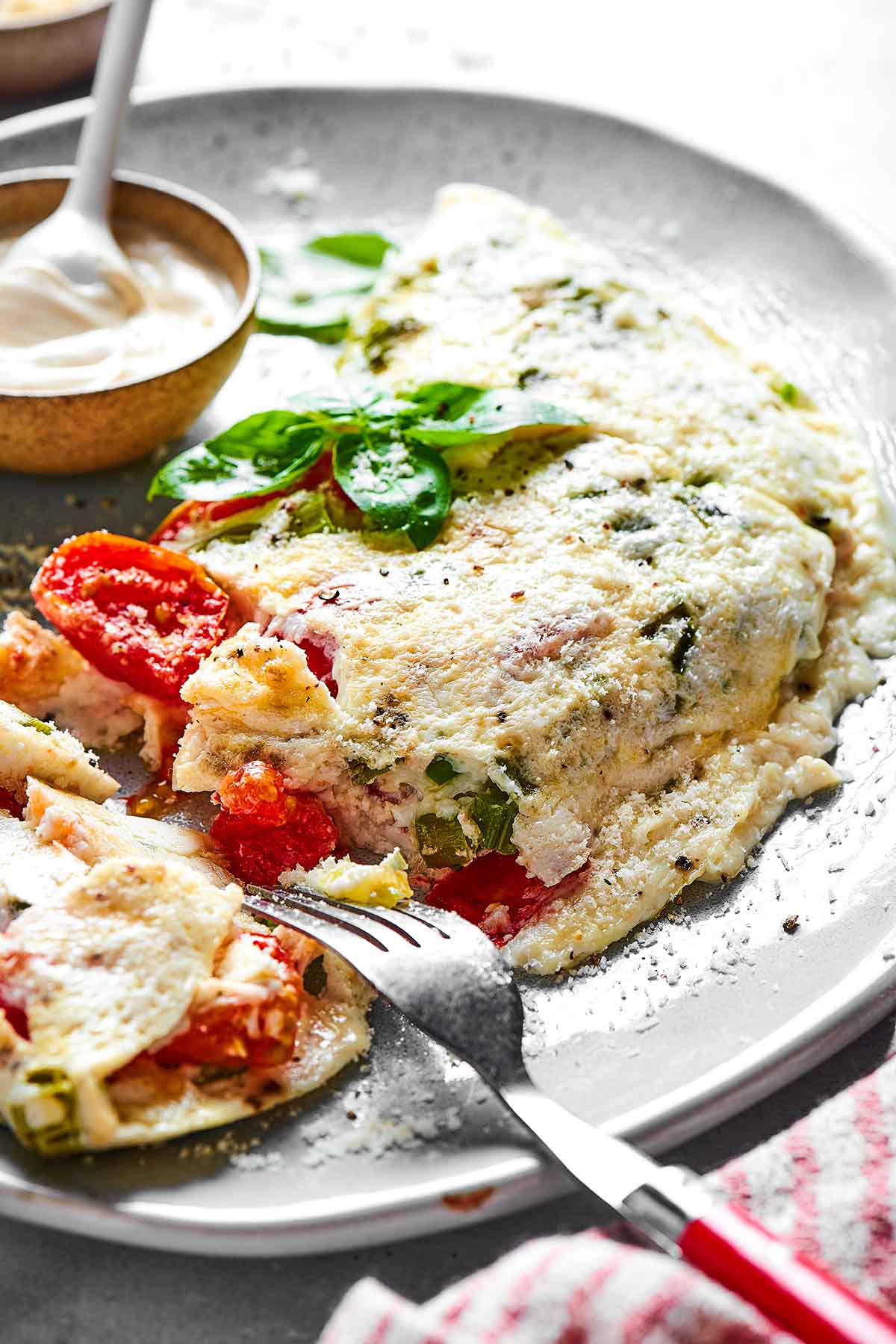 egg white omelette calories.