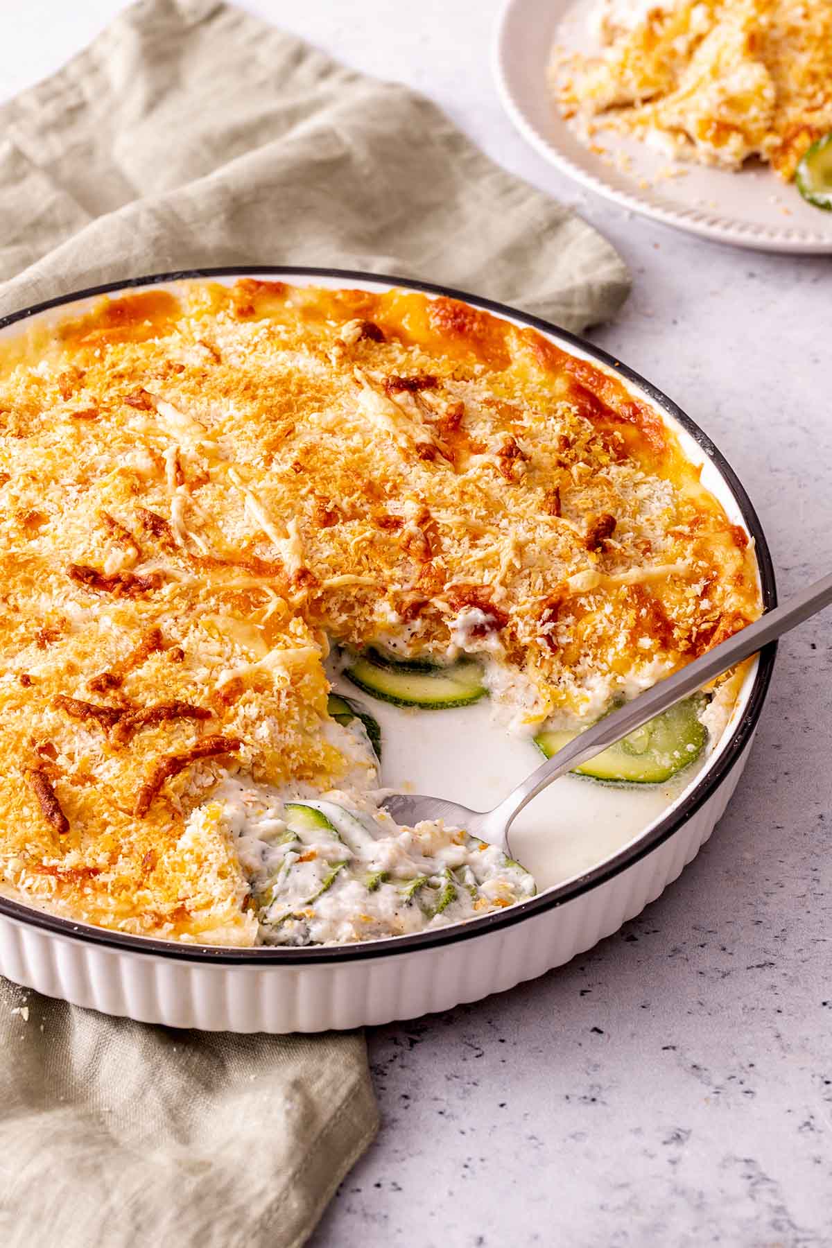 cheesy zucchini casserole.