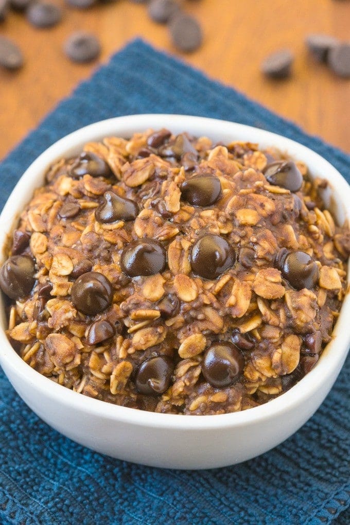 chocolate chip baked oats.