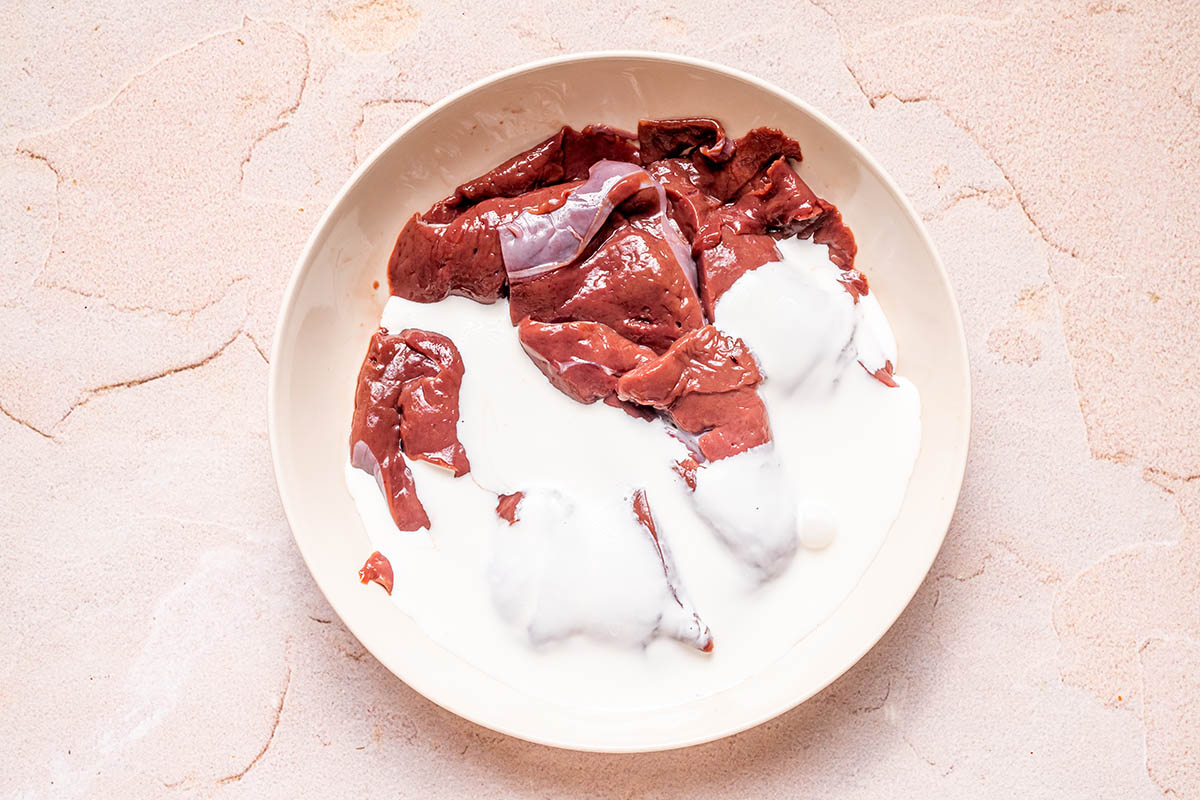 beef livers in buttermilk.