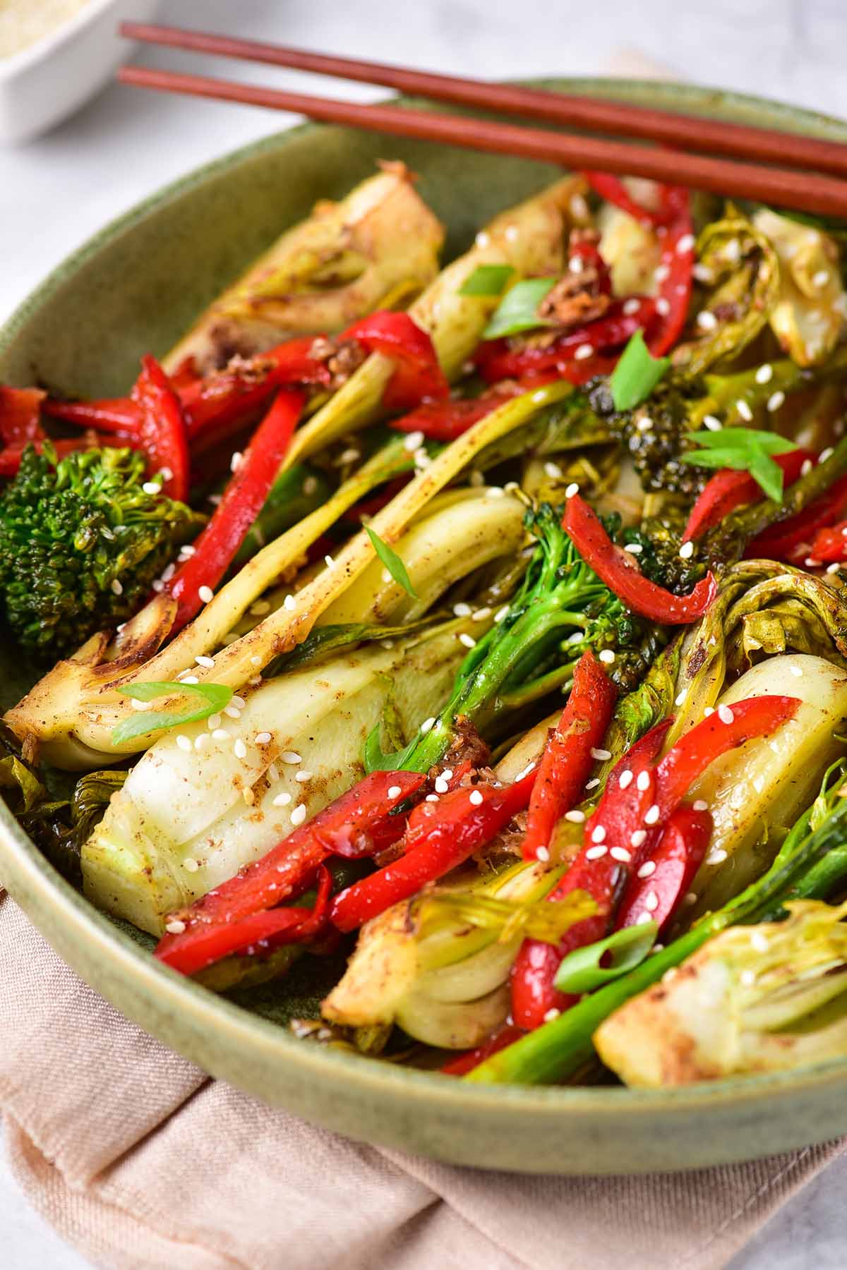 stir fried bok choy.