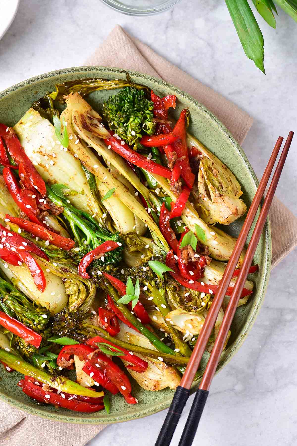 stir fry bok choy.