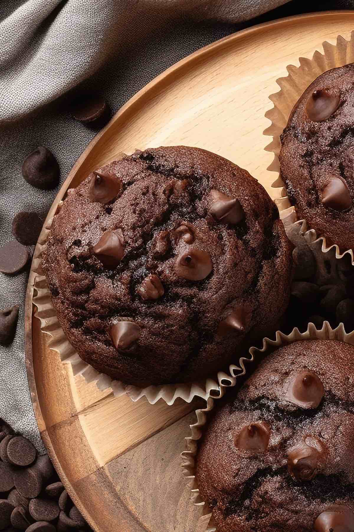 double chocolate chip muffins.