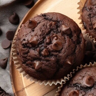 double chocolate muffins recipe.