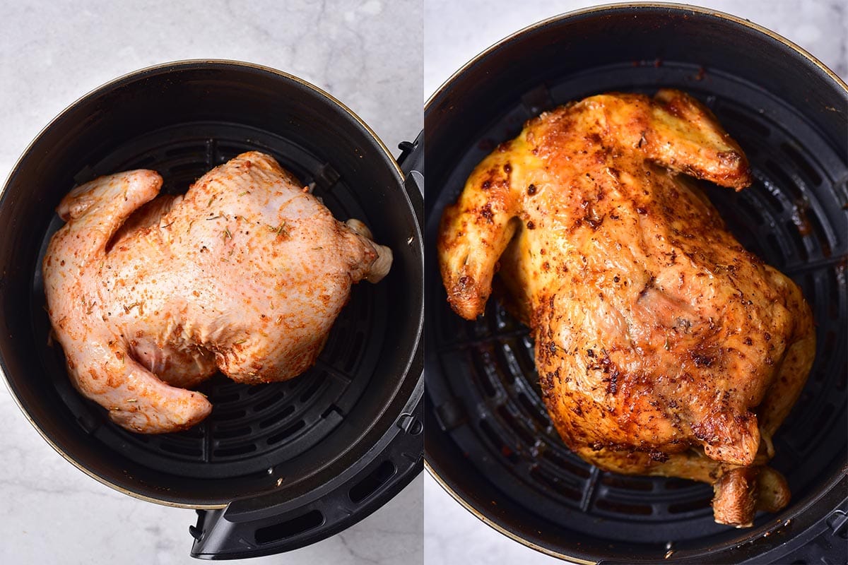 how to air fry a cornish hen.