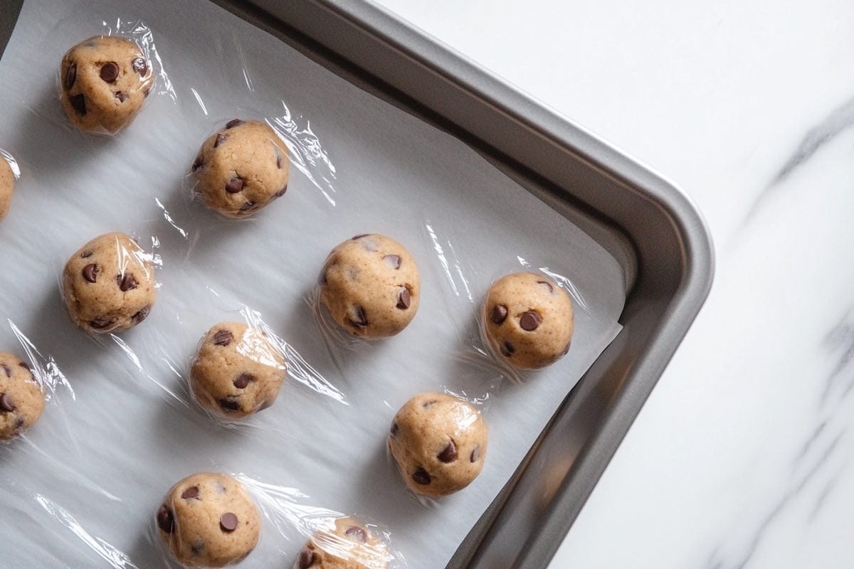 chilled cookie dough balls. 