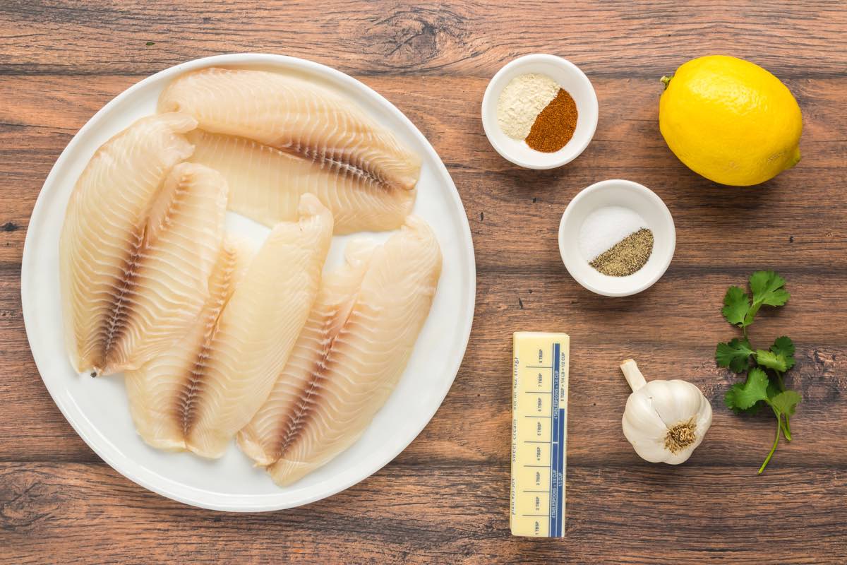 ingredients for air fryer tilapia.