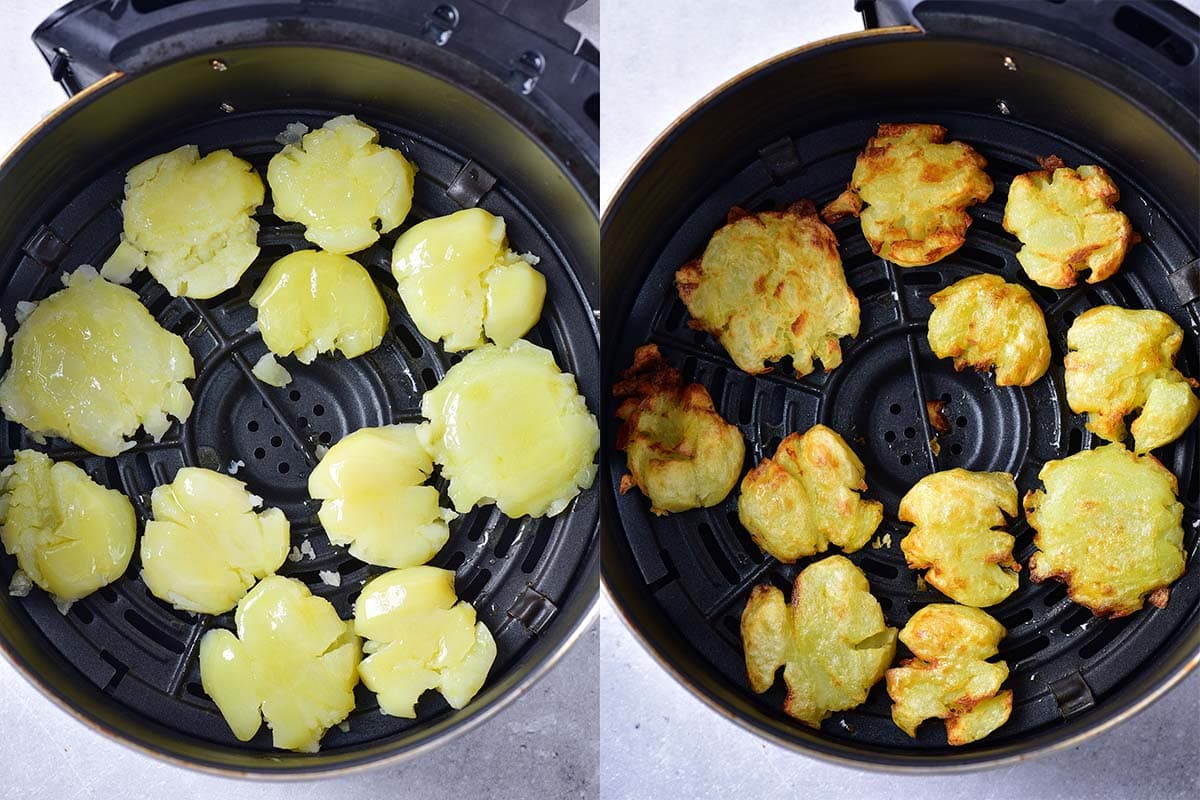 Air Fryer Smashed Potatoes - Savory Thoughts