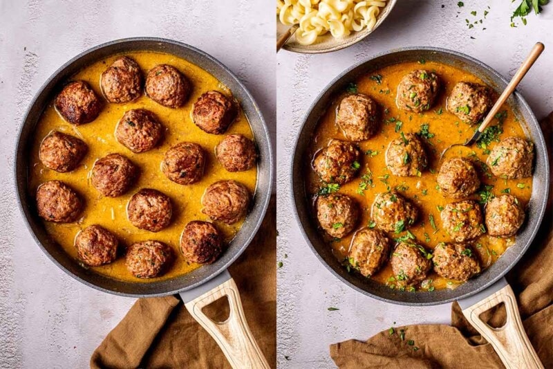 how to make meatballs in gravy.