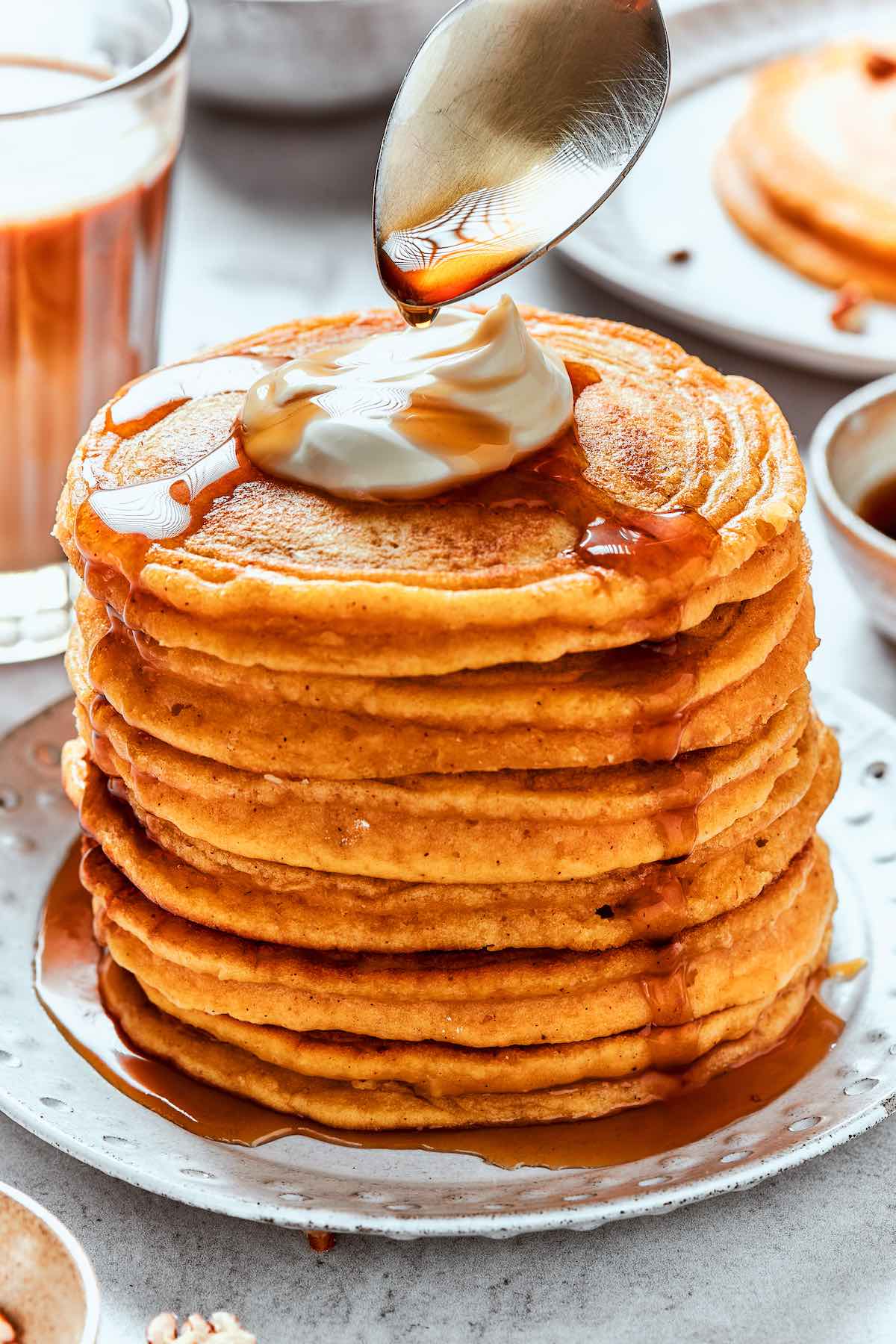 fluffy sweet potato pancakes.