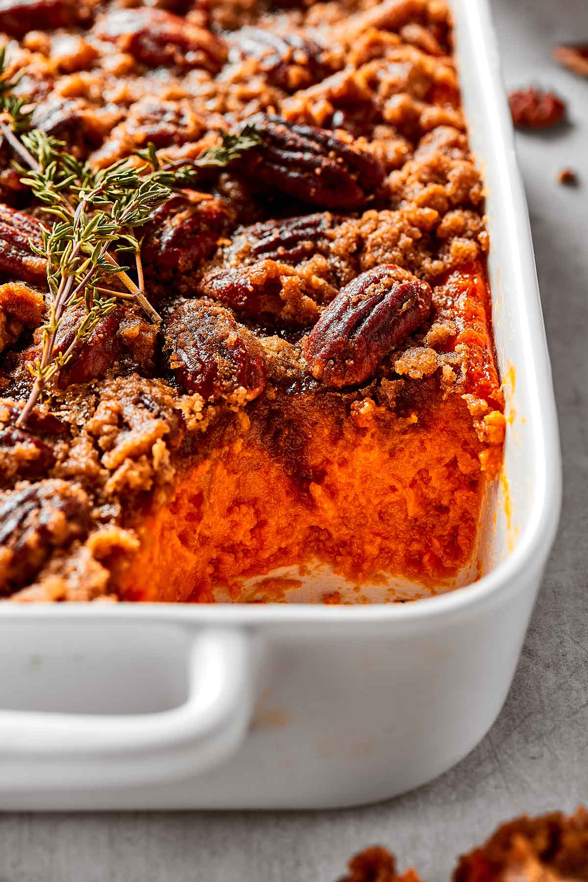 healthier sweet potato casserole. 