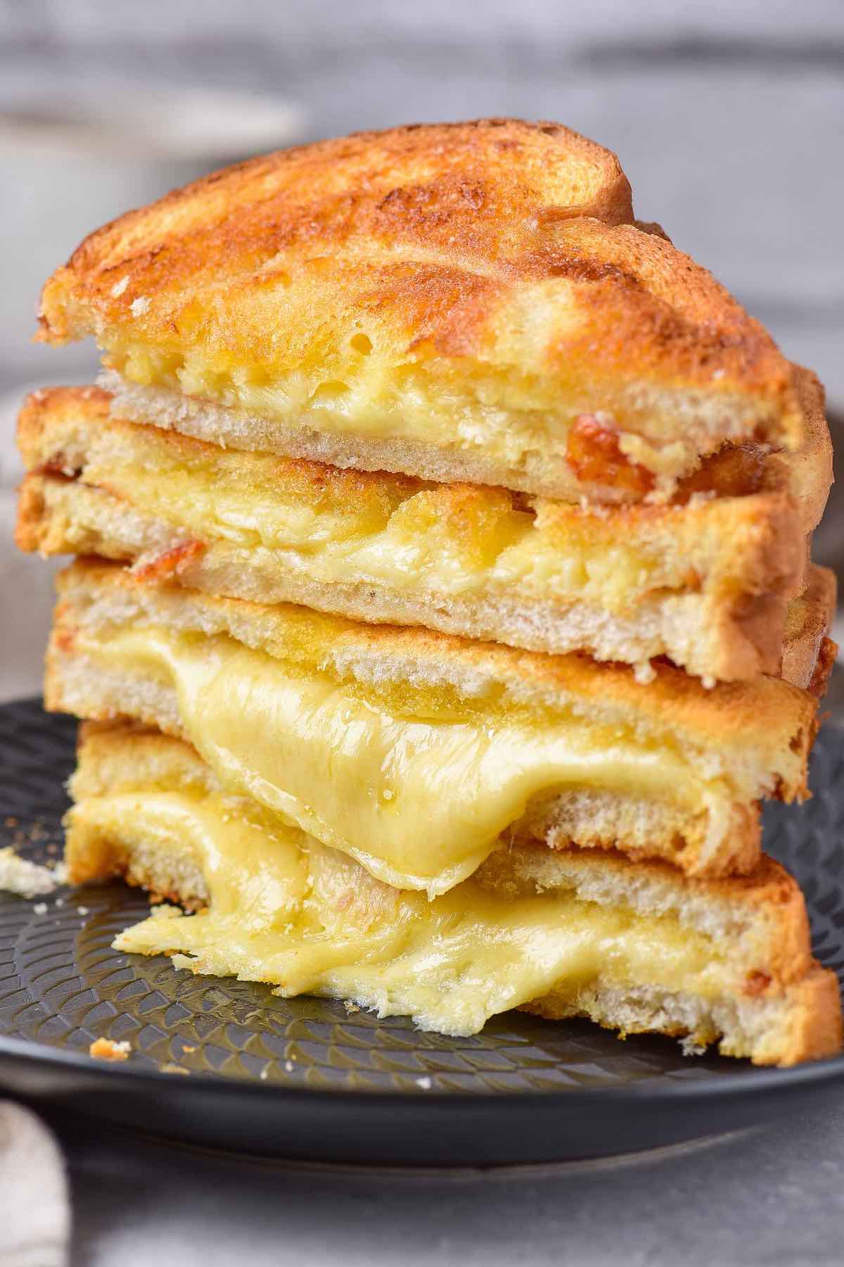 Air Fryer Cheese on Toast - Happy Veggie Kitchen
