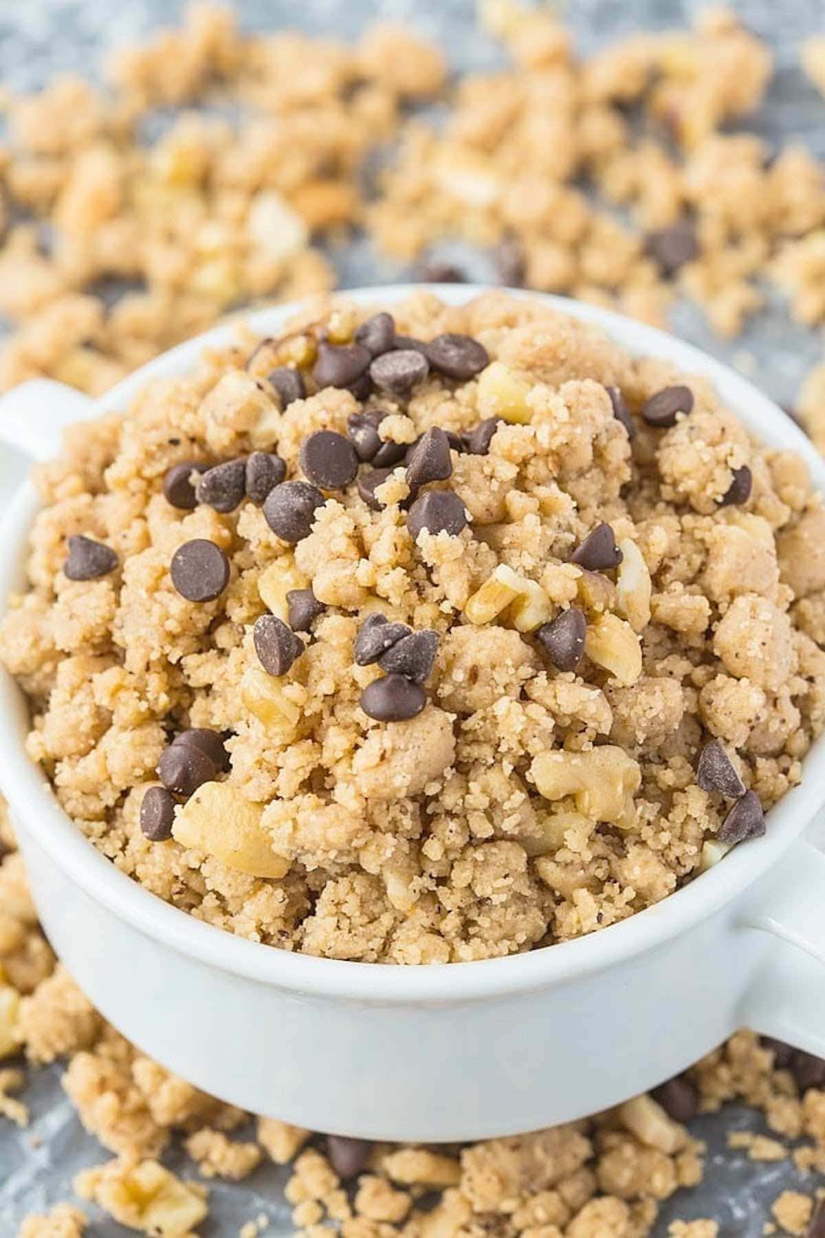 crumbly cookie dough.