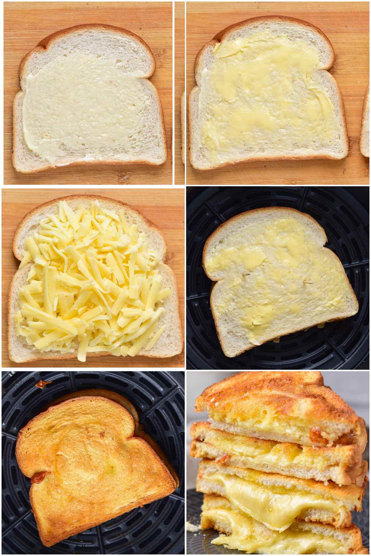 how to make air fryer grilled cheese. 