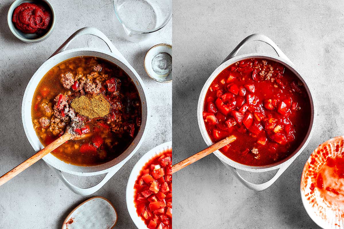 how to make no bean chili.