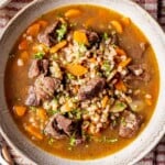 vegetable beef barley soup recipe.