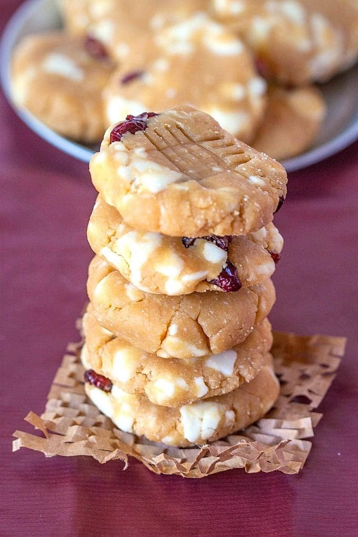 raspberry white chocolate cookies.