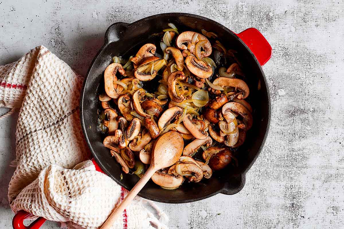 sauteed mushrooms and onions.