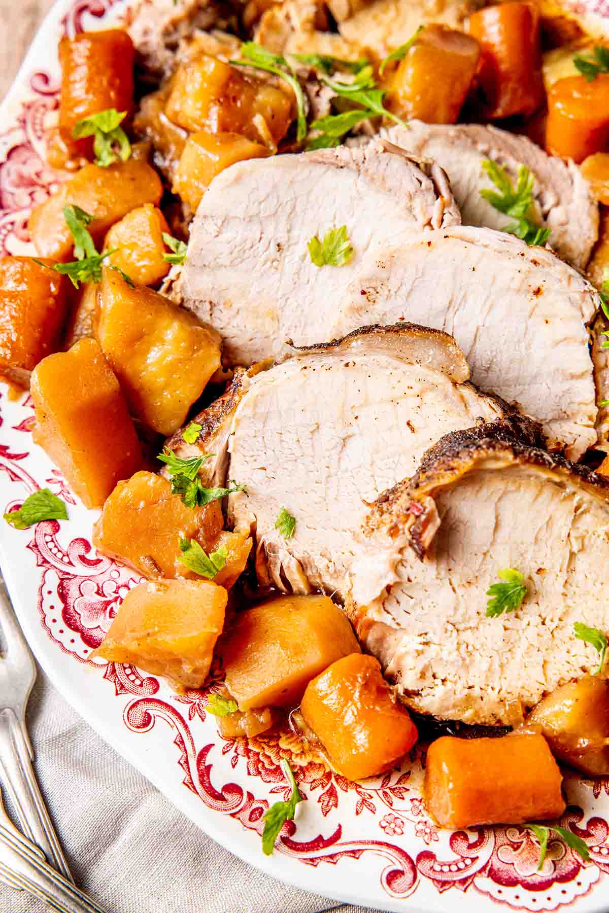 instant pot pork roast with carrots and potatoes.