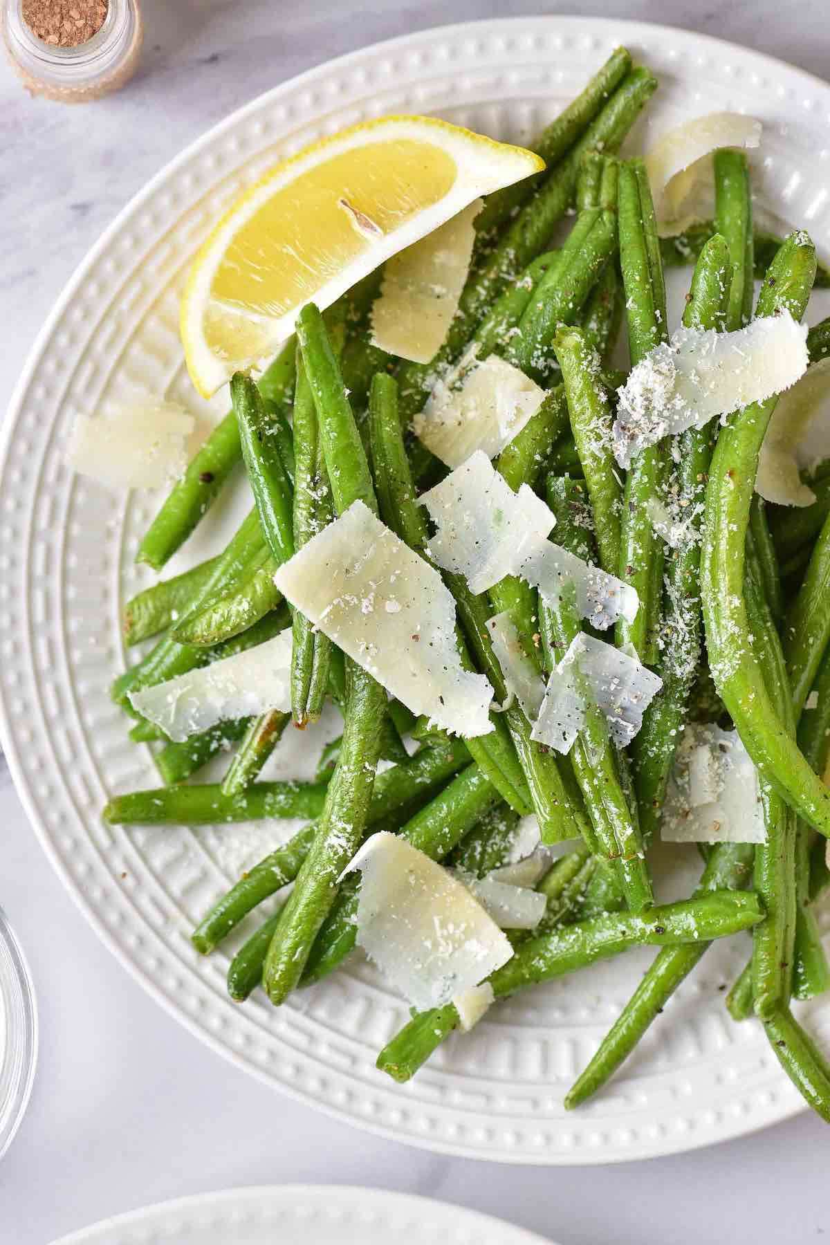 air fryer frozen green beans with parmesan cheese.