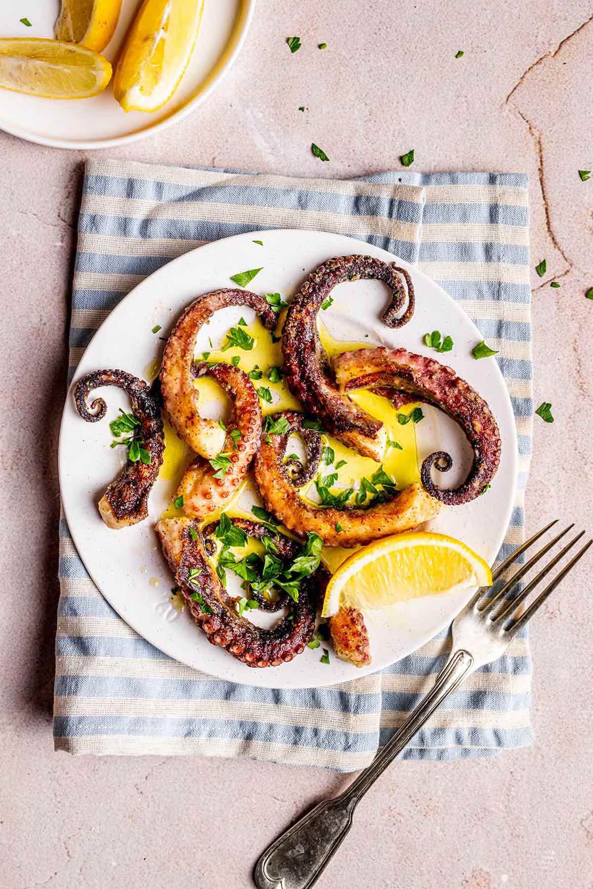 fried octopus.