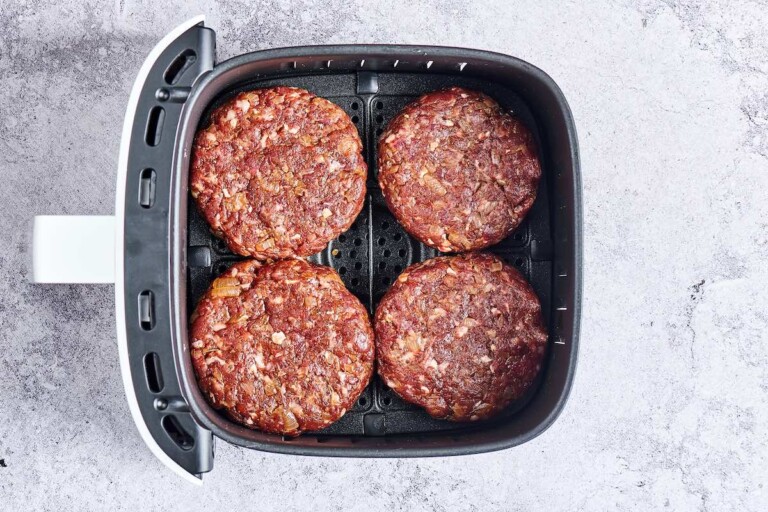 Air Fryer Hamburgers {Extra Juicy and Tender}