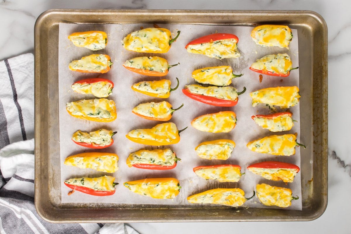 baked mini peppers.