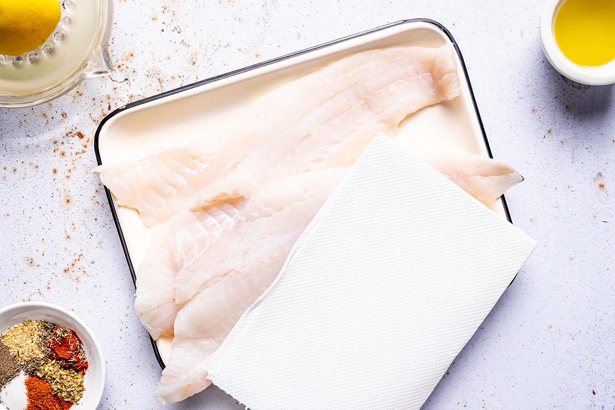 raw cod fillets. 