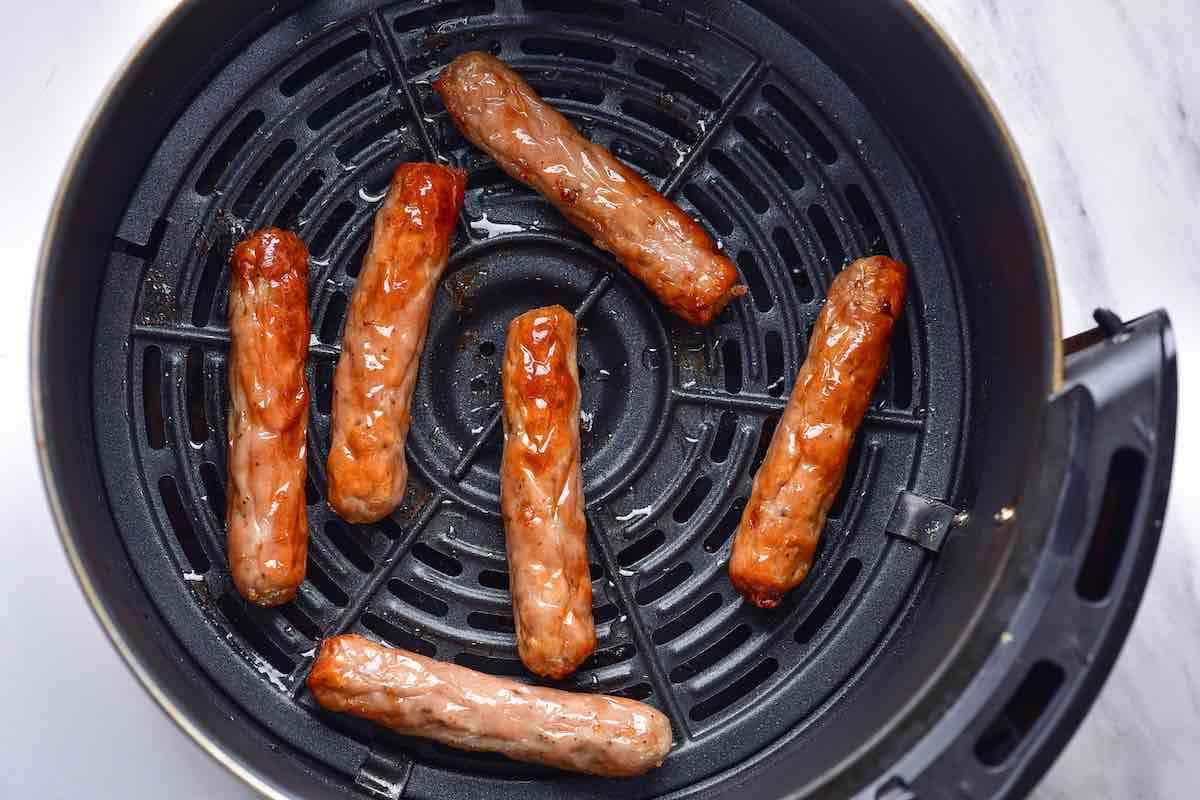 sausages in air fryer.