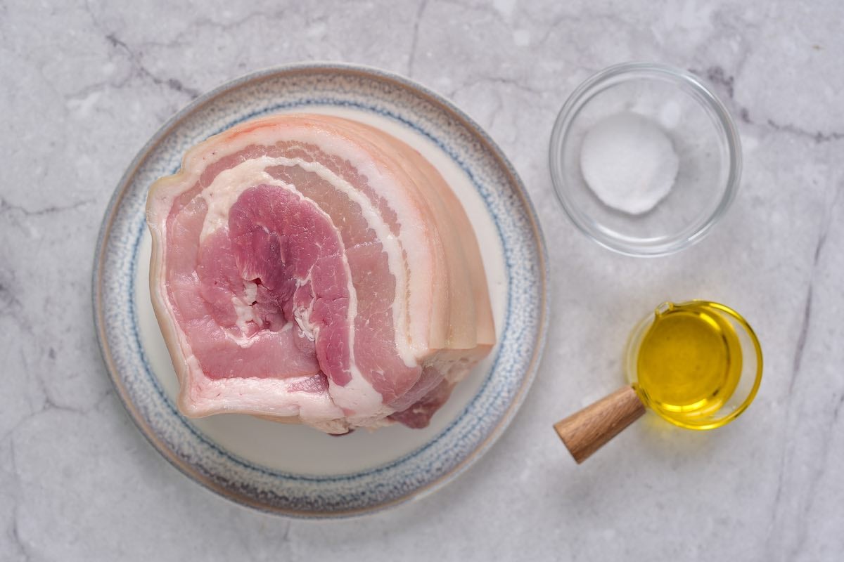 ingredients for air fryer pork belly. 