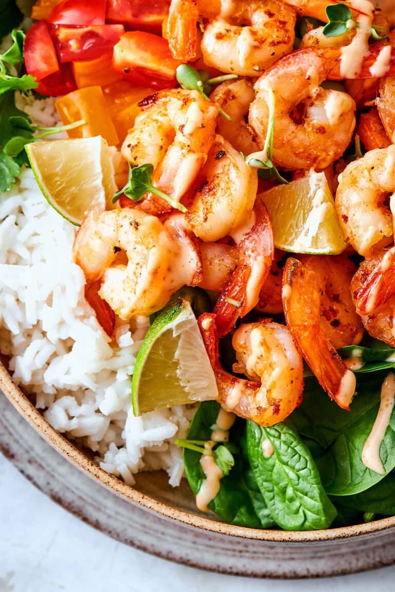 15-Minute Shrimp Bowl - The Big Man's World