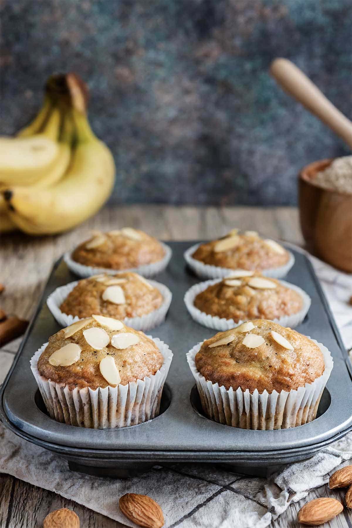 banana almond flour muffins.