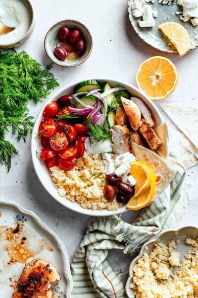 20-Minute Greek Chicken Bowls - The Big Man's World