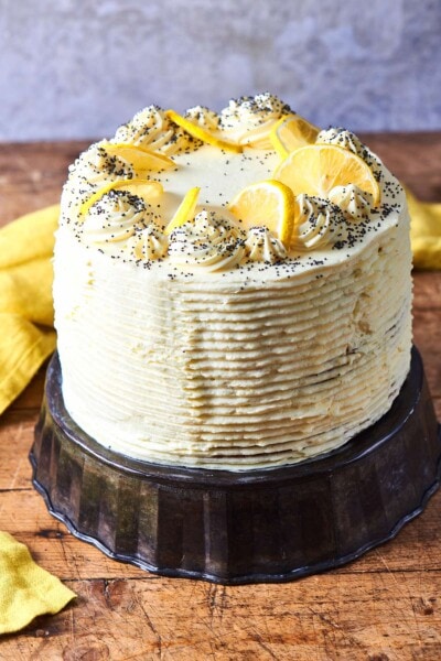 Lemon Poppy Seed Cake {No eggs, milk, or butter} - The Big Man's World