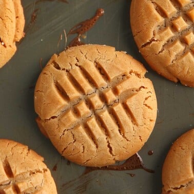 2 ingredient peanut butter cookies recipe.