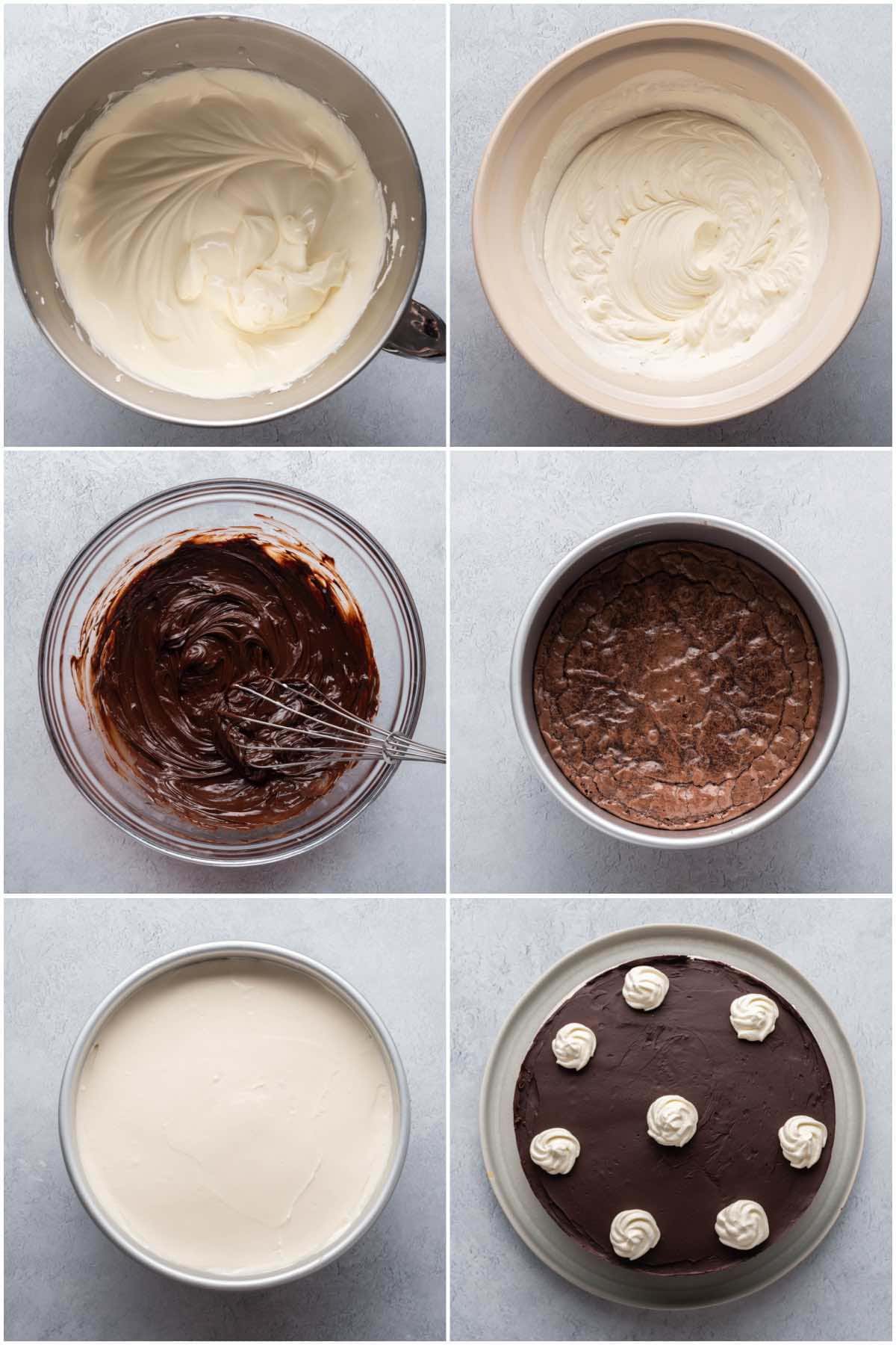 how to make a brownie cheesecake.