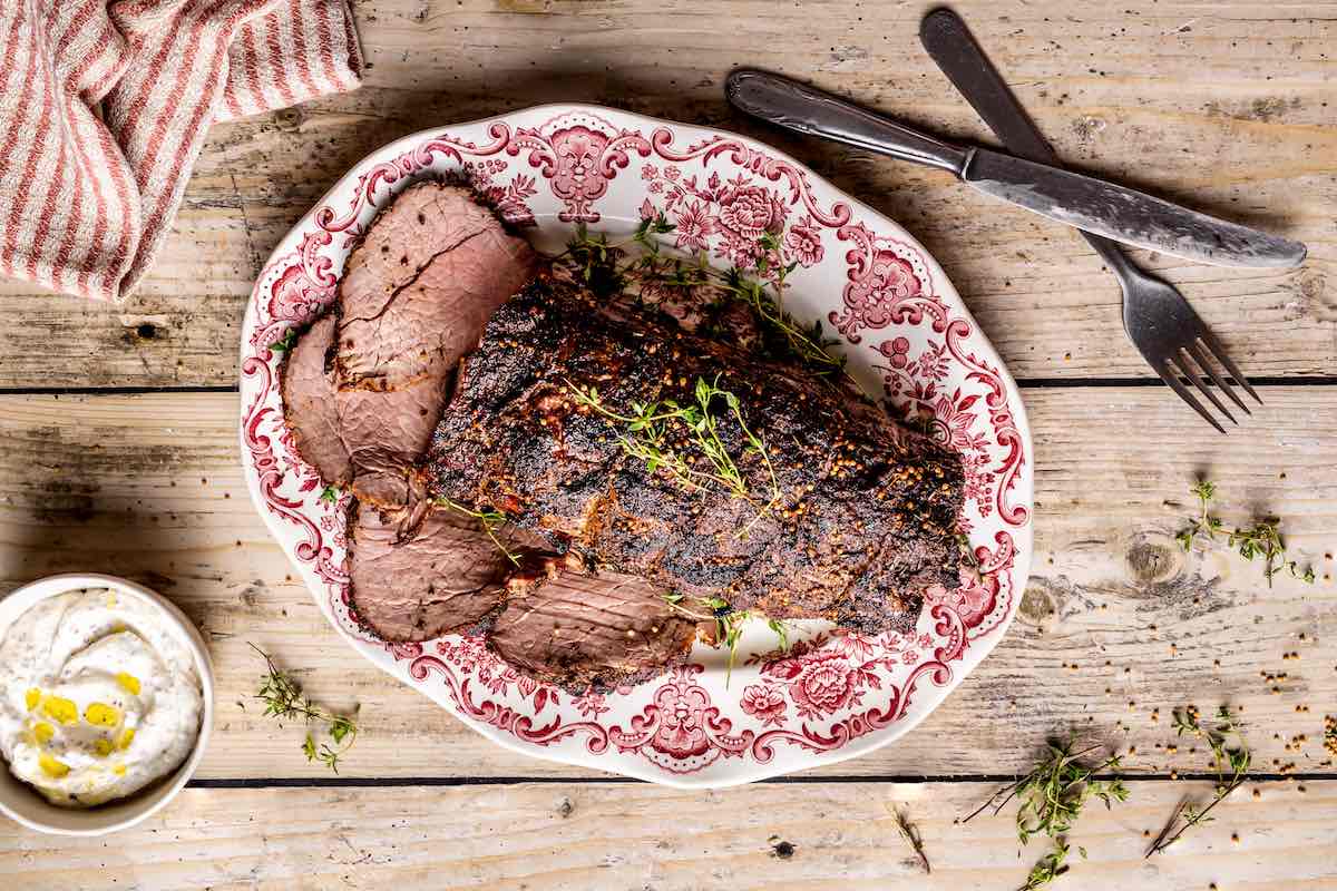sliced grilled beef tenderloin.