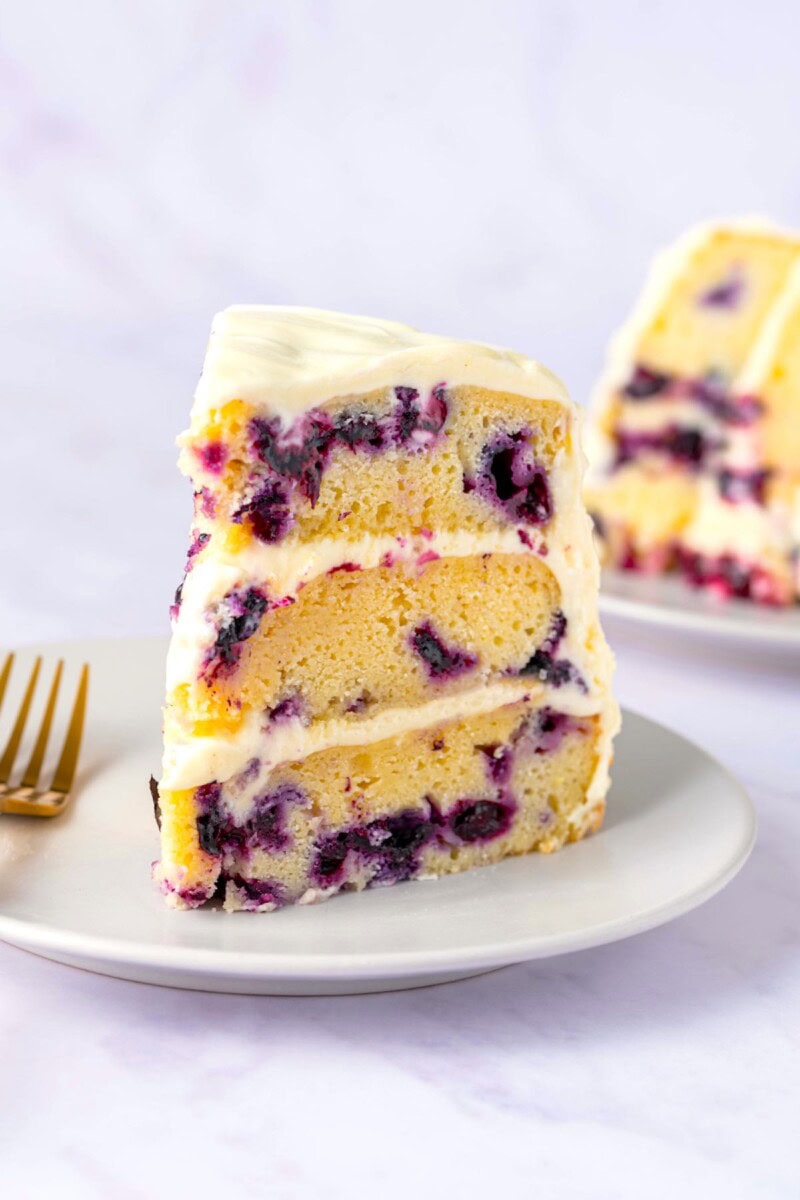 Lemon Blueberry Cake {No eggs, milk, or butter} - The Big Man's World