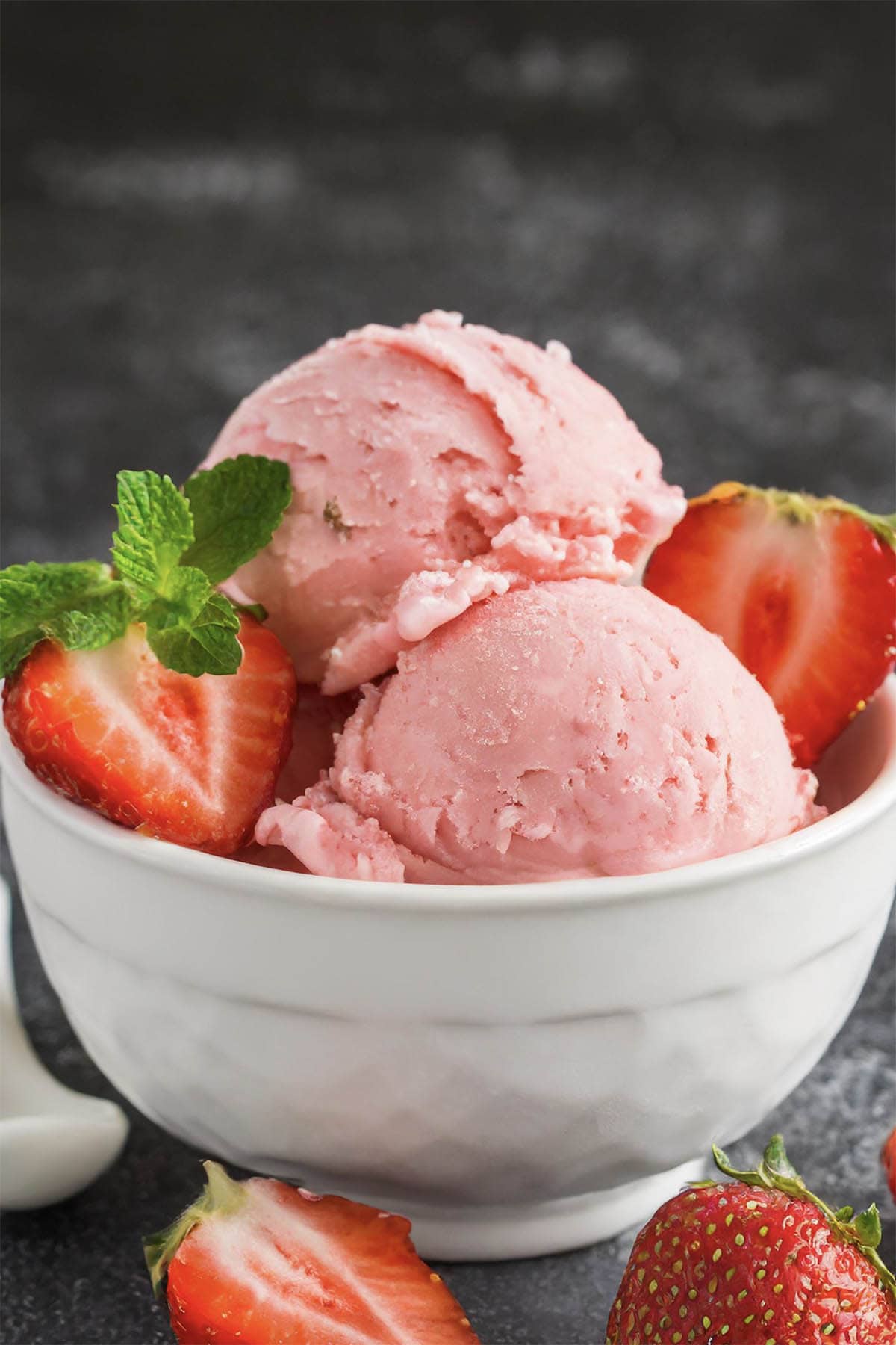 strawberry ice cream.