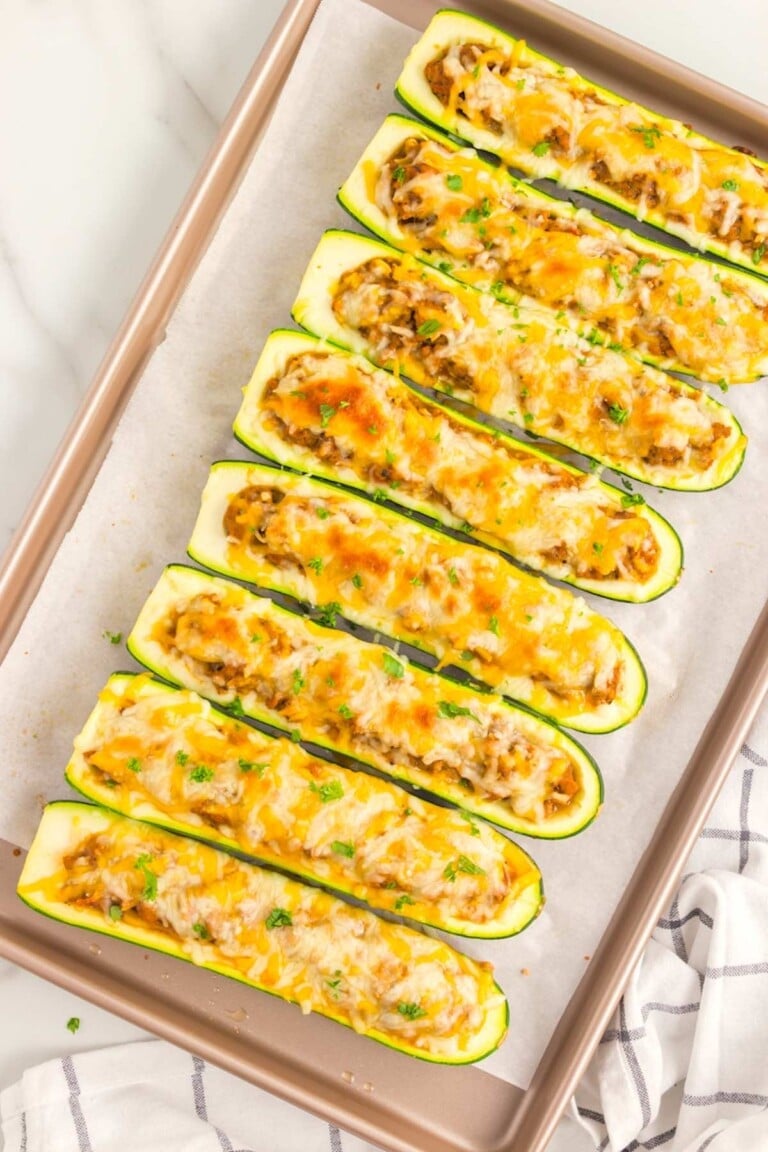 Cheesy Stuffed Zucchini Boats {Low Carb & Healthy} - The Big Man's World