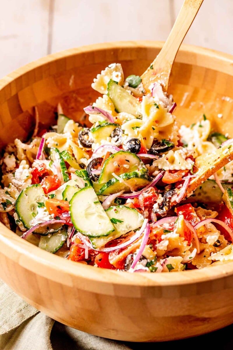 Healthy Pasta Salad No Mayo - The Big Man's World