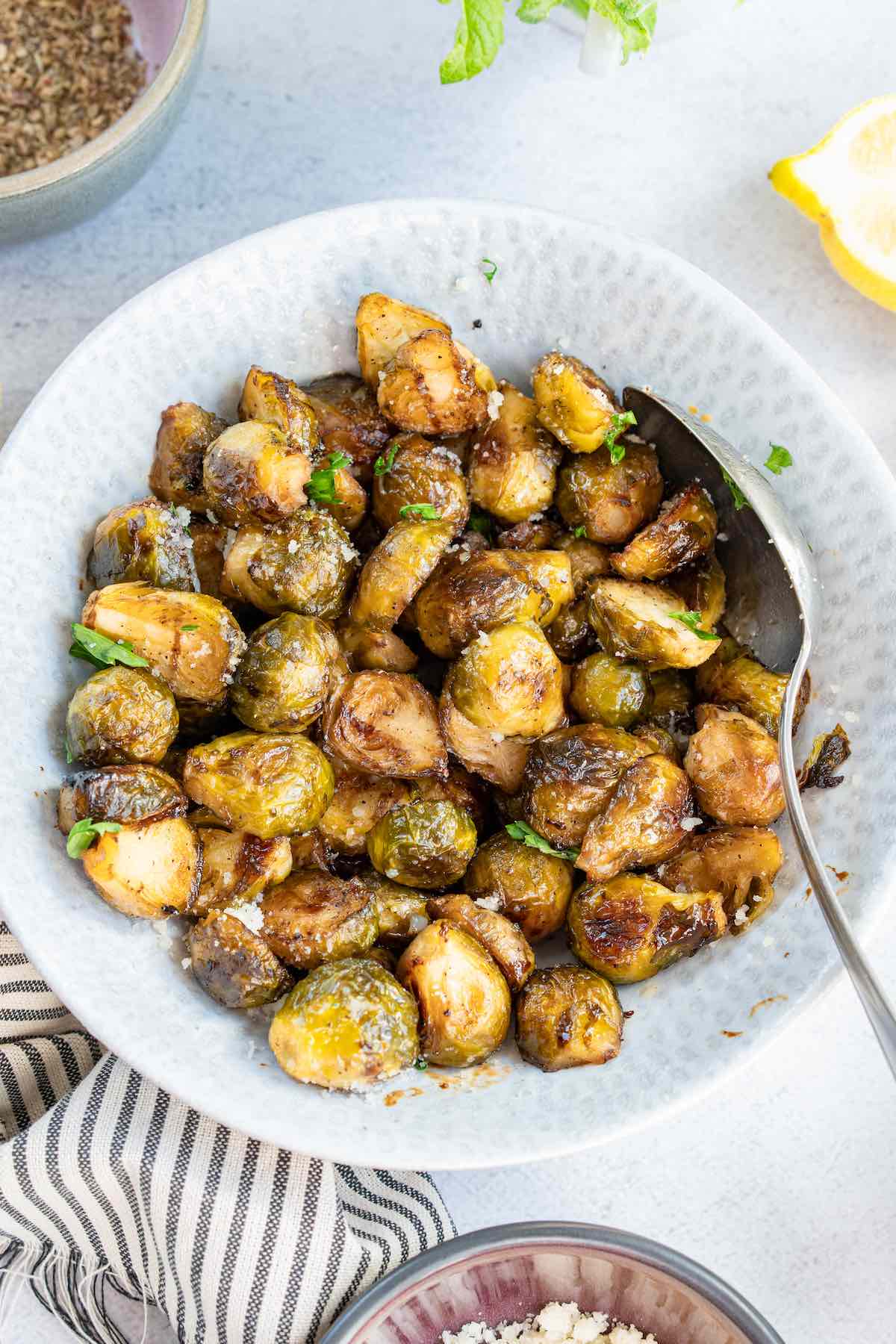brussels sprouts with balsamic glaze.