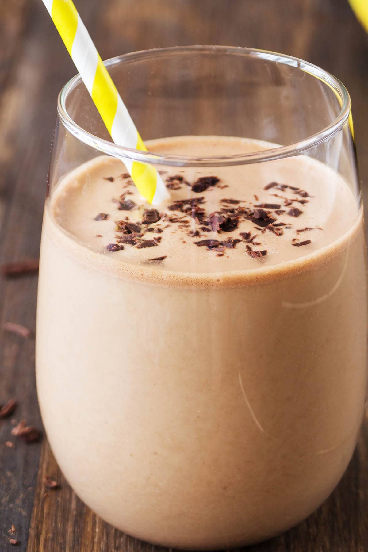 chocolate peanut butter butter banana smoothie.