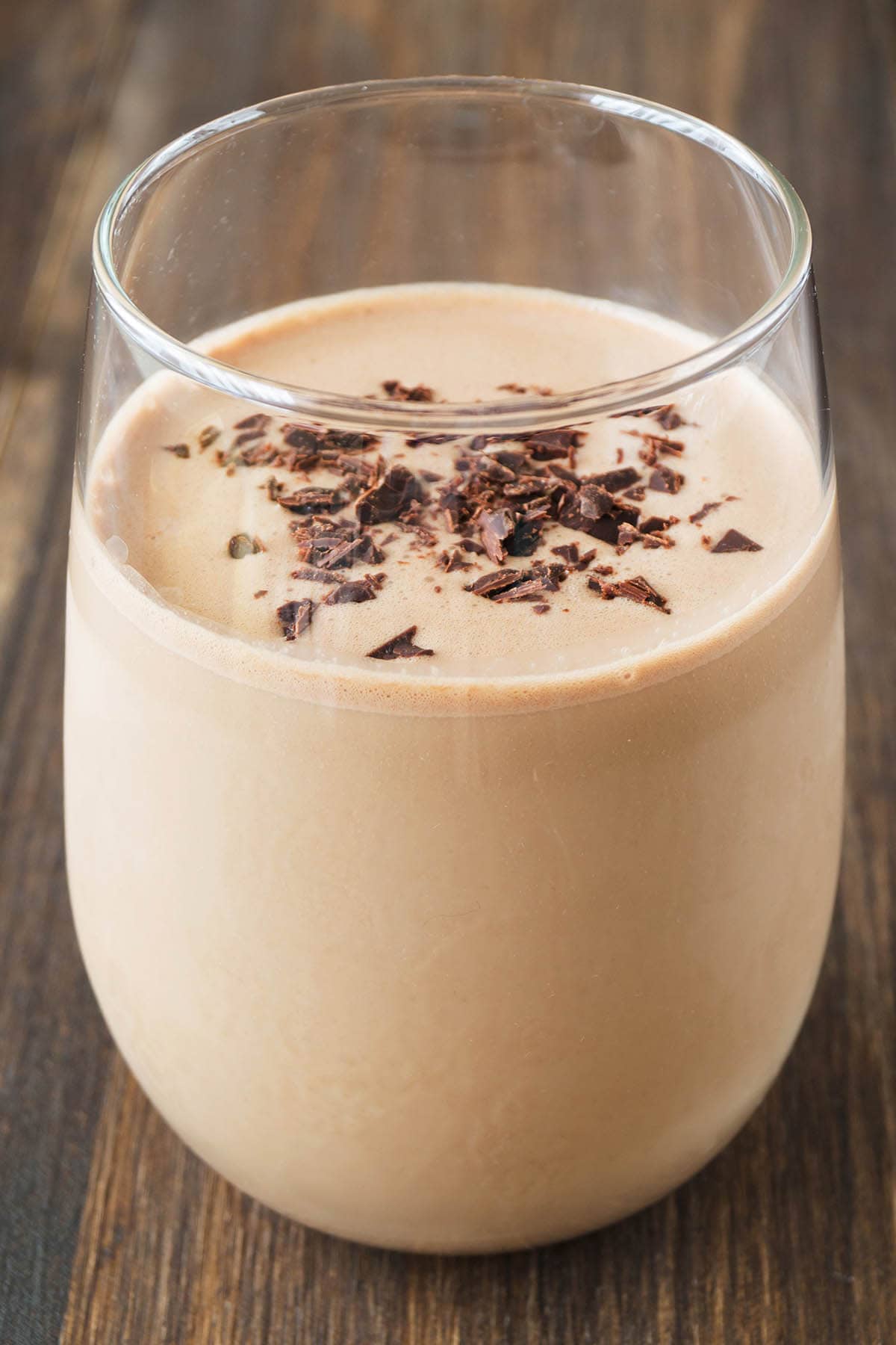 chocolate peanut butter smoothie.