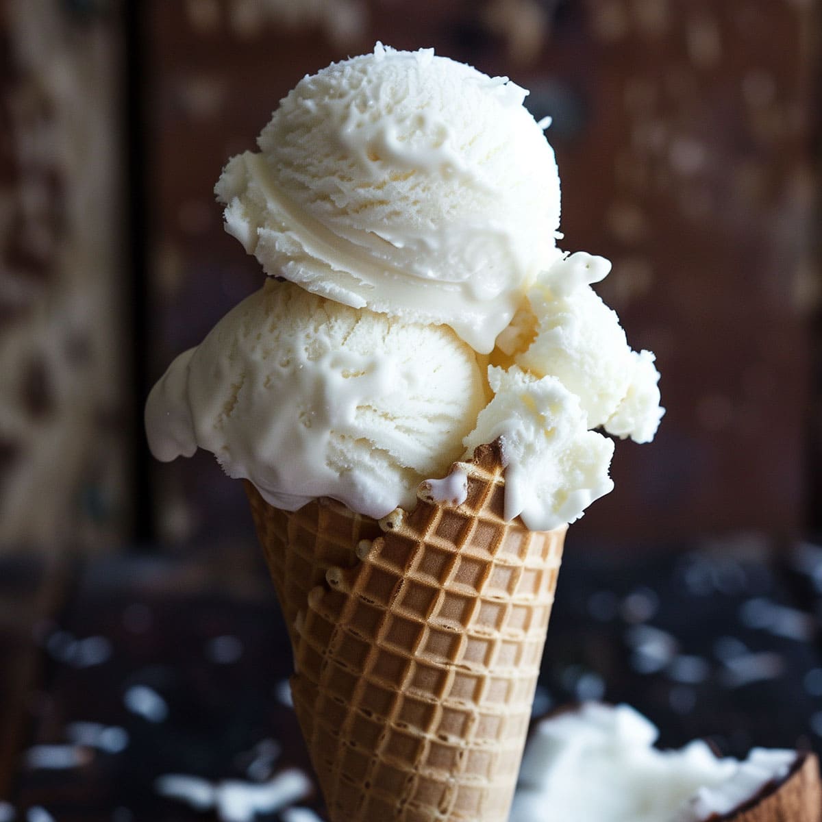 3 Ingredient Coconut Ice Cream