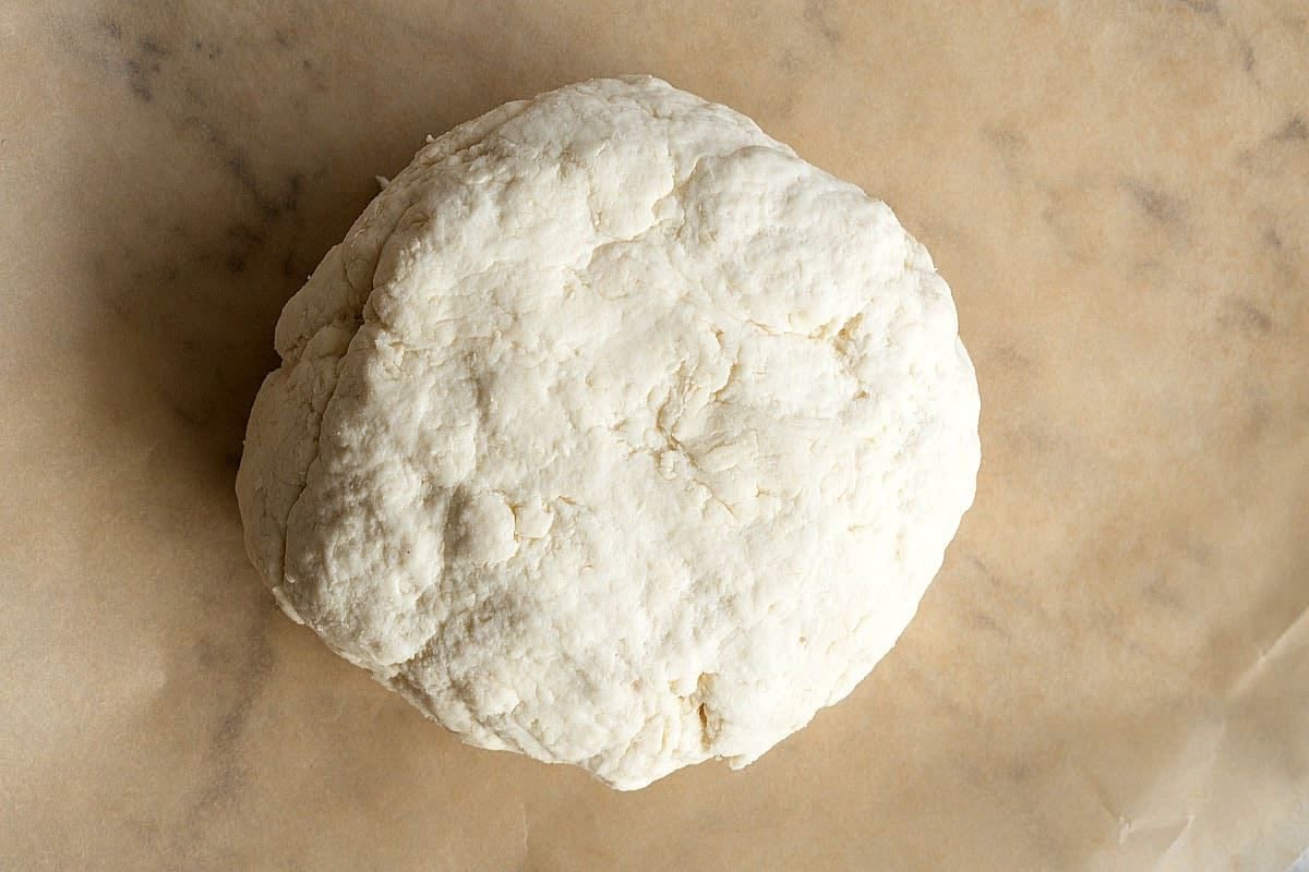 dough on a kitchen surface.