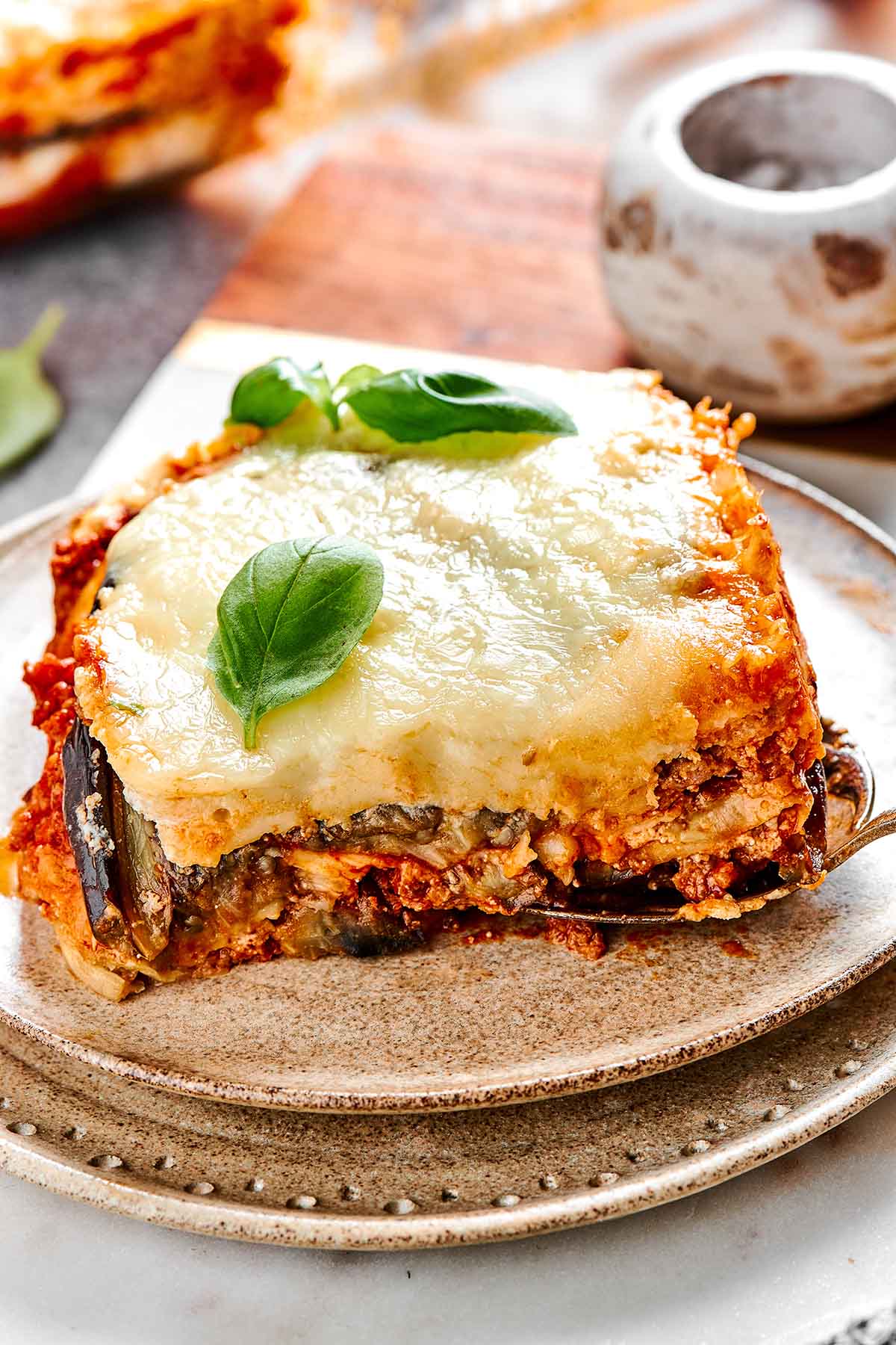slice of eggplant lasagna.