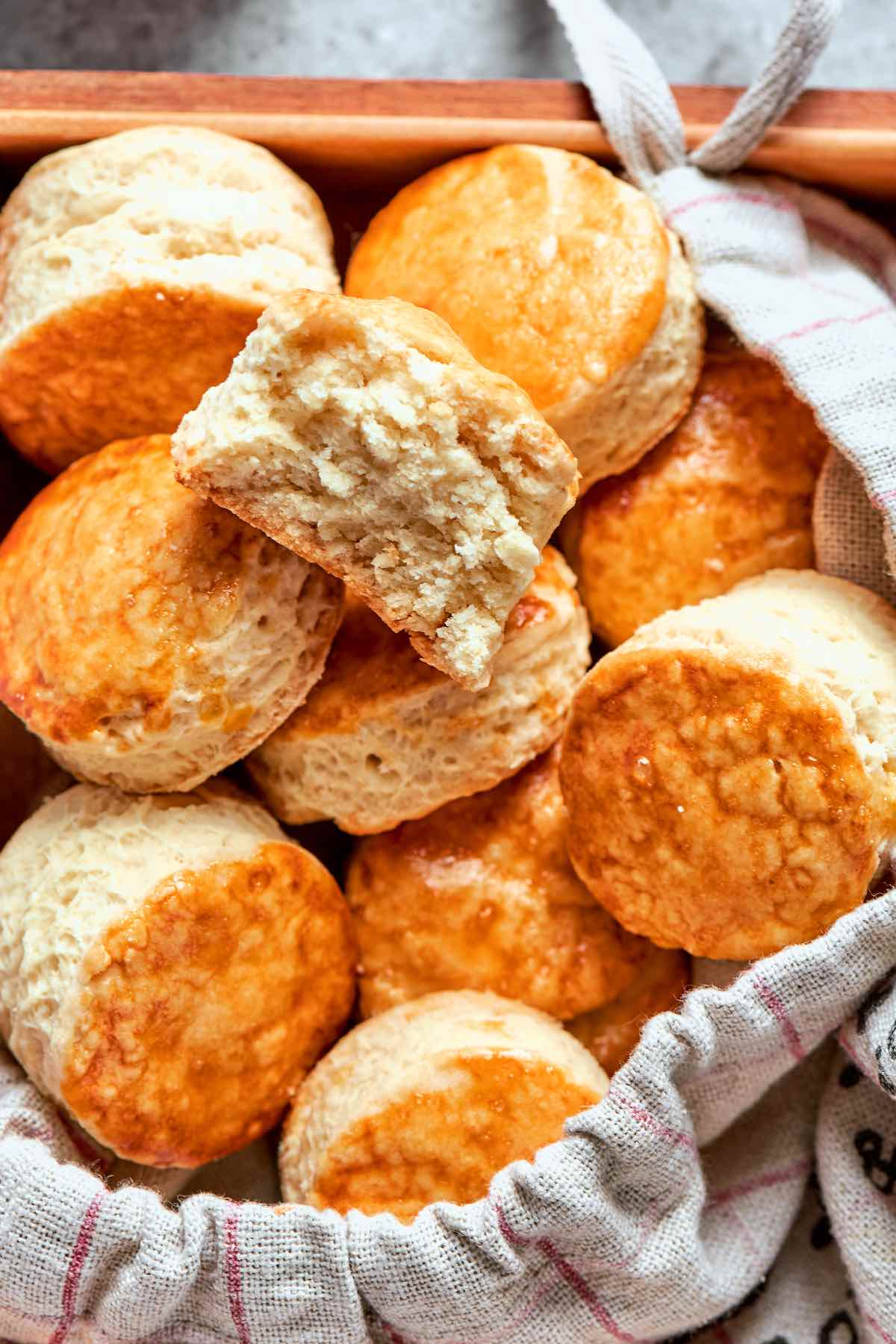 basket of baked vegan biscuits.