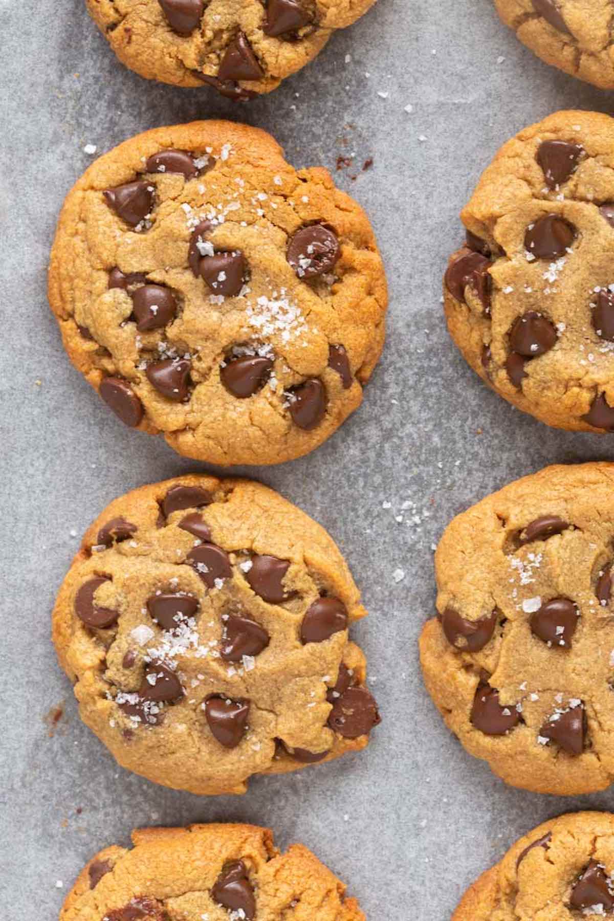 3 ingredient cookies with chocolate chips.